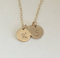 Personalized Mother's Christmas Gift Mom Necklace Initial Necklace Handstamped Mother Necklace Gold Birthstone Charm Necklace Gift for Mom