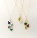 Custom Birthstone Necklace, Gift For Mom - LillaDesigns