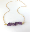 Raw Ruby Necklace Gemstone Bar necklace Natural Ruby July Birthstone Necklace, Delicate Gemstone Necklace