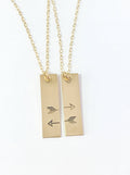 Sisters Gift Sister necklace gift for daughters 14 K gold fill friendship necklaces matching set of 2 personalized gold necklace initial