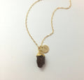Raw Crystal Necklace Minimal Crystal stone Necklace Rough Cut Gemstone Birthstone Gem Necklace Gift for her 14k Gold fill Sterling Chain
