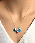 Personalized Family Tree Necklace First Baby Gift for Mom Necklace Gold Custom Birthstone Initial Necklace gift for grandma Mommy necklace - LillaDesigns