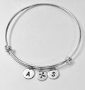 Inspirational Best Friend Gift Friendship Bracelet Gold Initial Bangle Handstamped Gift for friend friendship jewelry friends arrow bracelet