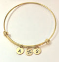 Inspirational Friendship Bracelet Best Friend Gift Sister gift Bracelet Silver Initial Bangle Gift for friend jewelry friends arrow bracelet