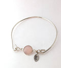 Valentines Day Gift Monogram Bracelet Initial Bangle birthstone personalized  gift for best friend friendship gift 14K gold Sterling Silver