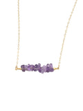Amethyst Jewelry February Birthstone Necklace Ultra Violet Purple Necklace Raw Gemstone Natural Amethyst Crystal Necklace Birthday Gift