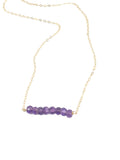 Amethyst Jewelry February Birthstone Necklace Ultra Violet Purple Necklace Raw Gemstone Natural Amethyst Crystal Necklace Birthday Gift