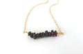 Natural Garnet Cluster Necklace January Birthstone Necklace Raw Crystal Choker Birthstone Jewelry Rough Gemstone Gift for her Genuine Garnet