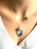 Family tree necklace, mom necklace Personalized Birthstone Necklace - LillaDesigns