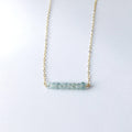 Layered Necklace Minimalist Gemstone Bead Bar Necklace Beaded necklace