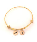 Inspirational Best Friend Gift Friendship Bracelet Gold Initial Bangle Handstamped Gift for friend friendship jewelry friends arrow bracelet