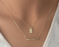 Layered Initial Gold Necklace multistrand Gold Chain Necklace Simple Delicate Double Layer Necklace 14k Gold  Gift for wife Sterling Silver