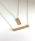 Layered Initial Gold Necklace multistrand Gold Chain Necklace Simple Delicate Double Layer Necklace 14k Gold  Gift for wife Sterling Silver