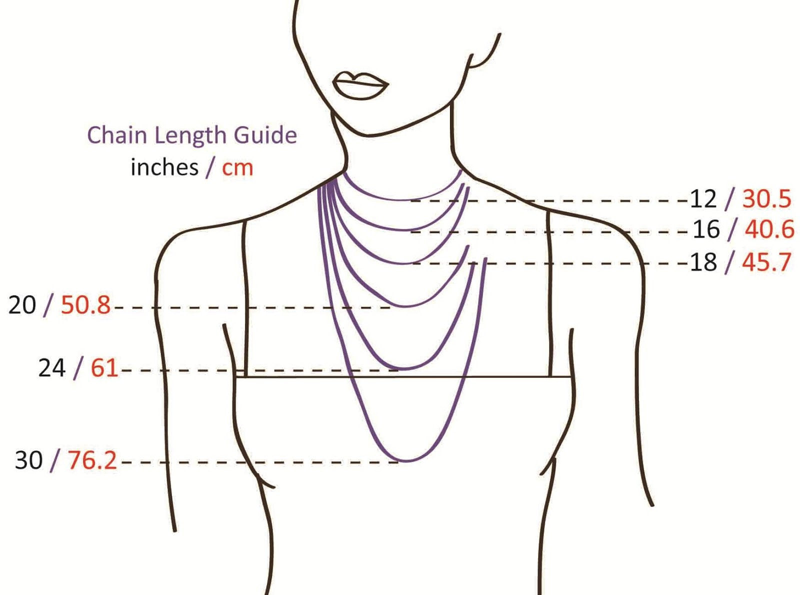 Necklace Length Guide | Lovelvet