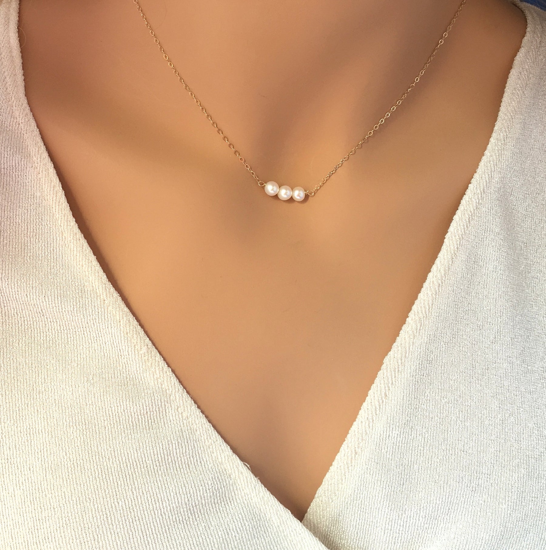 Gold Choker Necklace, Dainty Layered Choker for Women, Layered Necklace