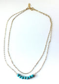 Turquoise Choker Layered Choker Necklace minimalist gold gemstone bar choker Delicate necklace Silver, rose Gold