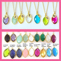 Bridesmaid jewelry Initial Necklace personalized Inspirational gold leaf Custom Birthstone Necklace bridesmaid gift for her custom gift