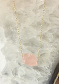 Raw Gemstone Jewelry Healing Necklace Rough Necklace Raw Crystal Necklace Layering Necklace, Dainty Stone Pendant