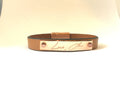 Custom Handwriting Bracelet Personalized Leather Women Bracelet Copper gold plate bracelet women gift for him  her unisex bracelet nameplate