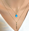 August Birthstone Necklace Peridot Necklace Dainty Simple Gemstone necklace gift for her delicate Necklace, 14k Gold Fill