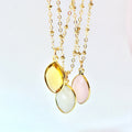 Moonstone Necklace June Birthstone Necklace Dainty Simple Gemstone necklace gift for her delicate stone Necklace