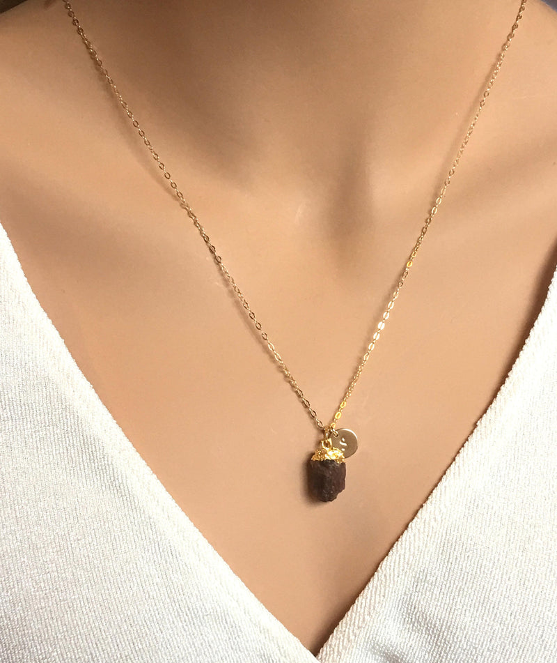 Raw Ruby Necklace Gold ruby necklace July Birthstone Necklace Raw Crystal Necklace Personalized Gemstone Dainty Necklace Gift for her 14K