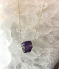 Raw Healing Crystal Necklace Natural Gemstone Necklace Birthstone Necklace Choker Raw stone Necklace