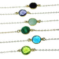August Birthstone Necklace Peridot Necklace Dainty Gemstone Choker Necklace, August Birthday Gift