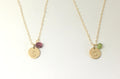 August Birthstone Necklace Peridot Necklace Raw Peridot Necklace Tiny Initial Necklace Layering Necklace, Dainty Initial Necklace