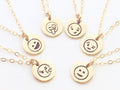 Emoji Necklace Kissy Face Necklace Gift for best friend necklace emoji disc necklace rose gold sterling silver gift for her happy face