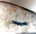 Raw Opal Bracelet October Birthstone Pink Opal Blue Raw Crystal bracelet Initial Gemstone Birthstone Bracelet Delicate Gemstone bracelet