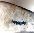 Raw Sapphire Bracelet September Birthstone Raw Crystal bracelet Initial Gemstone Birthstone Bracelet Delicate Gemstone bracelet gift for her
