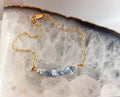 Raw Sapphire Bracelet September Birthstone Raw Crystal bracelet Initial Gemstone Birthstone Bracelet Delicate Gemstone bracelet gift for her