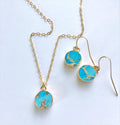 Turquoise earrings necklace set, Gift For Women