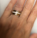 Stacking Ring Personalized Name Ring Custom Hand Stamped Silver Stainless Steel Stackable Ring for Mom kids name Gold Band Christmas gift