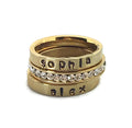 Stacking Ring Personalized Name Ring Custom Hand Stamped Silver Stainless Steel Stackable Ring for Mom kids name Gold Band Christmas gift