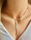 Coin Choker Necklace Y Lariat Necklace Layered Lariat Gold Choker Necklace