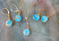 Turquoise earrings necklace set, Gift For Women