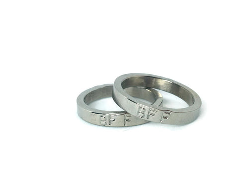 Gift for best friend BFF ring handstamped stacking Ring Gold Name Ring Personalized Stacking Ring Custom Name personalized wedding band