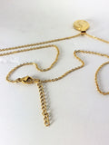 Gold Medallion Necklace Gold Coin necklace Virgin Mary Necklace Guadalupe Gold large pendant round Holy Mary Necklace Miraculuos Medal