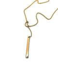 Sterling Silver Lariat Necklace, Delicate Y Necklace