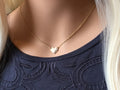 Dainty Gold heart Necklace, Celebrity Necklace