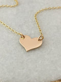 Dainty Gold heart Necklace, Celebrity Necklace