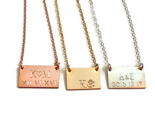 Gold Bar Necklace