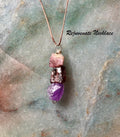 Intention Healing Crystal Necklace Love, Health Wellness Protection