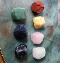Raw Crystal 7 chakra set Seven piece chakra stone set 7 seven chakra stones  reiki chakra crystal set chakra set raw crystals and stones