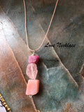 Intention Healing Crystal Necklace Love, Health Wellness Protection