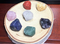 Raw Crystal 7 chakra set Seven piece chakra stone set 7 seven chakra stones  reiki chakra crystal set chakra set raw crystals and stones
