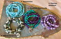 Chevron Amethyst Mala Bead Necklace or Bracelet 108 beads Crystal Healing Necklace