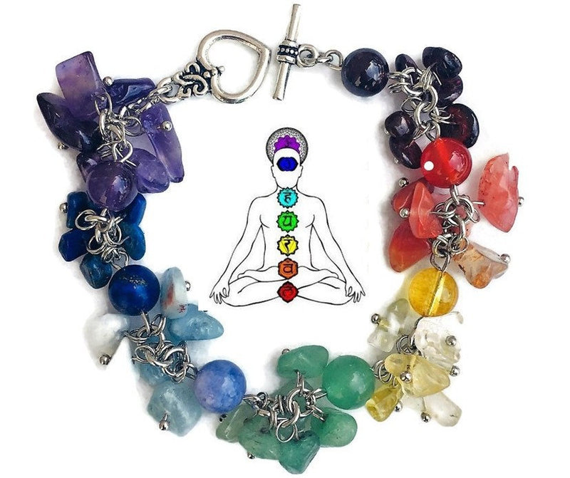 7 chakra bracelet Healing Crystal Jewelry bracelet for meditation Reiki Gift Seven Chakras
